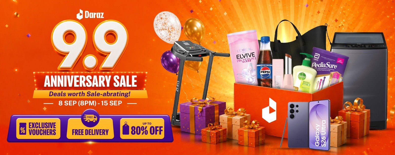 Daraz Pakistan Goes Bigger for Its 9.9 Anniversary Sale with Up to 80% Off, 300+ Authentic Brands and More Rewards